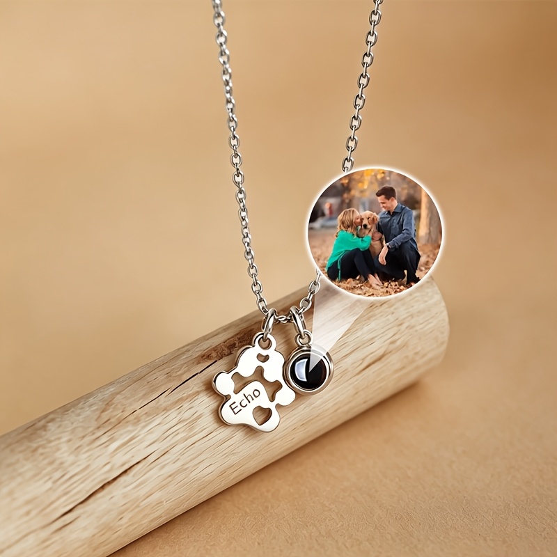 Personalized Custom Pet Photo Projection Necklace